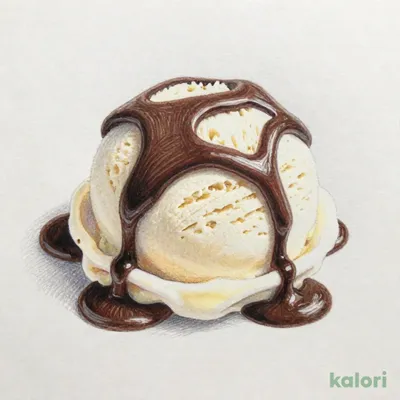 バニラアイス チョコレートソース