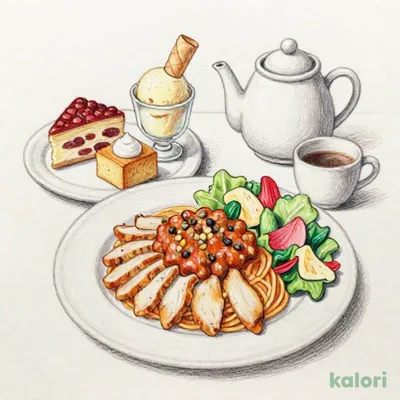 選べるパスタとアフタヌーンティーのセット（シャインマスカット）