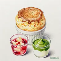 焦がしバターのスフレ りんご&ラズベリー