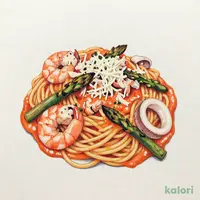 紅ズワイ蟹とシーフードのトマトクリームパスタ