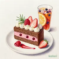 苺とラズベリーのクリスマスショートケーキプレート