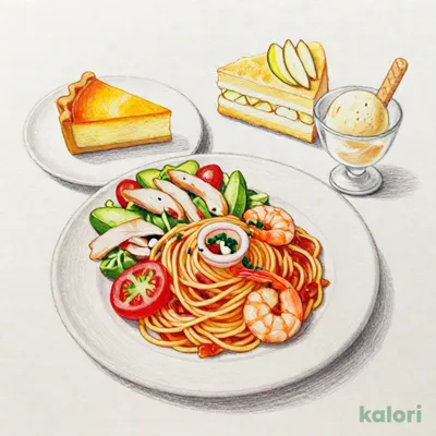 選べるパスタとアフタヌーンティーのセット（ラ・フランス）