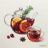ぶどうとオレンジのクリスマススパイスティー