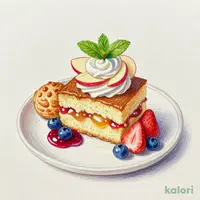 りんごのズコットショートケーキのクリスマスプレート
