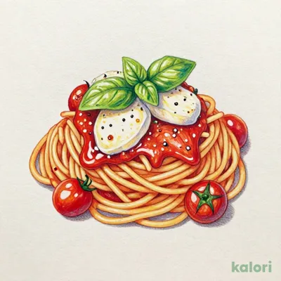 ダッテリーニトマトとモッツァレラチーズのトマトソースパスタ