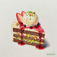ピスタチオショコラとヘーゼルナッツクリームのガトー