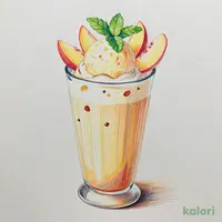 Peach Milk Tea Lassi Float