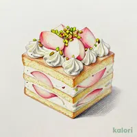 白桃とアールグレイのショートケーキ