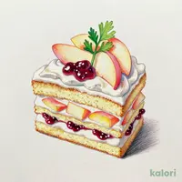 白桃のショートケーキ