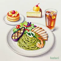 選べるパスタとアフタヌーンティーのセット(白桃）