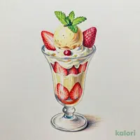 苺とアールグレイのパフェ