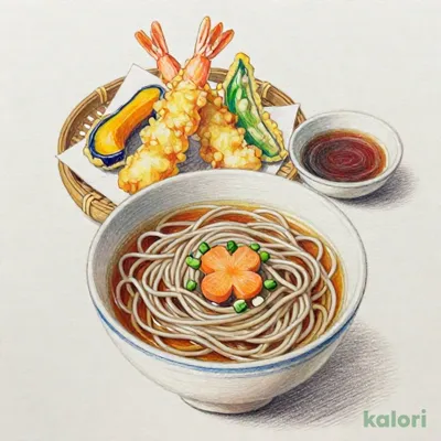 《上》海老天ぷらそば［温］