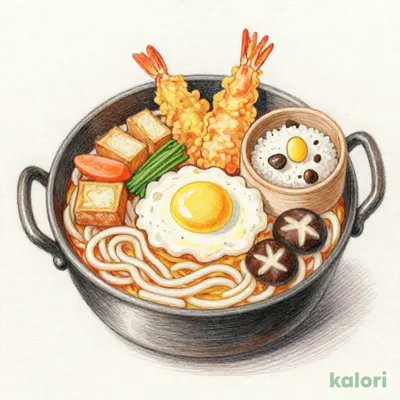 【藍屋特製】鍋焼きうどんとほっこり栗ときのこのせいろ蒸し御飯