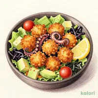 たこの唐揚げサラダ
