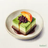 柿と抹茶ババロア