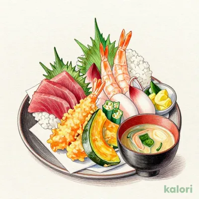 Sashimi and Tempura Set Meal