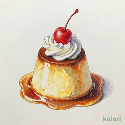 Classic Custard Pudding with Whipped Cream
