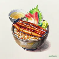 Premium Lake Hamana Eel Rice Box, Two-Layered, 1.75 Servings