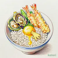 瀬戸内生しらす丼と瀬戸内天ぷら盛り合わせ
