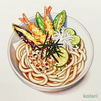 Setouchi Sudachi Citrus Grated Daikon Udon and Tempura Assortment