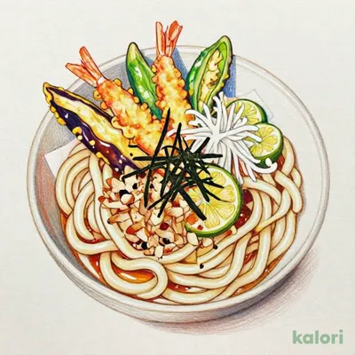 瀬戸内すだちおろしうどんと瀬戸内天ぷら盛り合わせ