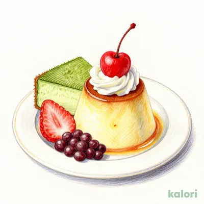 自家製プリンアラモード友禅