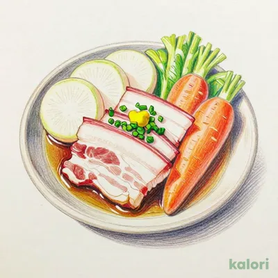 Simmered Daikon and Braised Pork