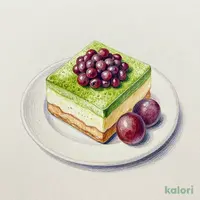 2色ぶどうと抹茶ババロア