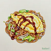 ふわふわ玉子のソース焼そば