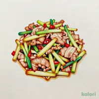 ニンニクの茎炒め