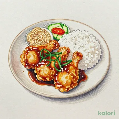 Yurinchi (Deep-Fried Chicken with Sauce) Lunch Set