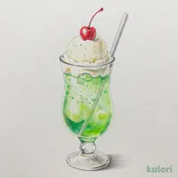 メロンソーダフロート