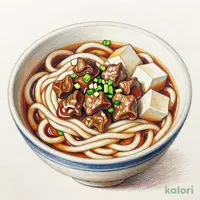 国産牛もつ鍋うどん　黒
