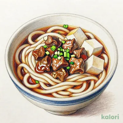 国産牛もつ鍋うどん　黒