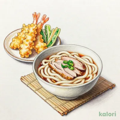 天ぷら付鴨汁つけうどん