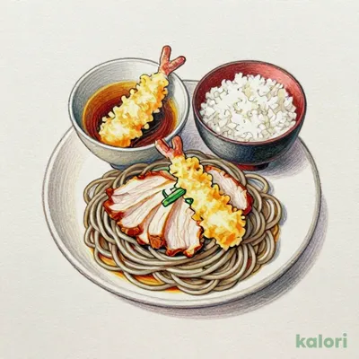 あったか『黒豚つけそば』ミニ天丼セット
