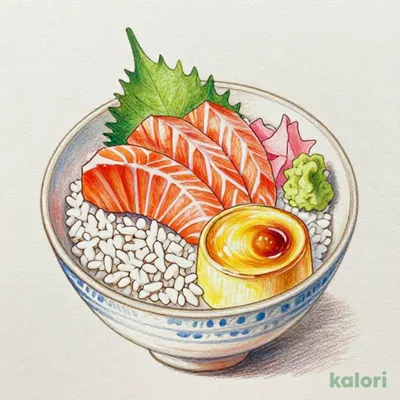 ご当地サーモンの『サーモン丼』茶碗蒸し付