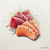 まぐろとご当地サーモンのお刺身