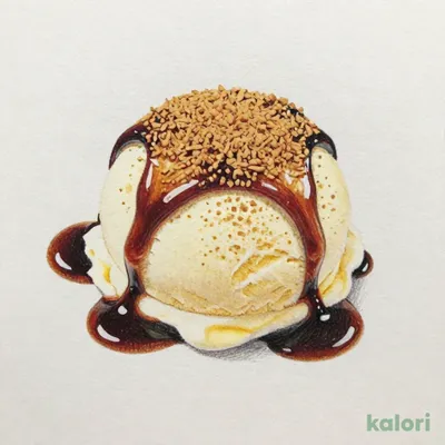 Vanilla Ice Cream with Kuromitsu and Kinako