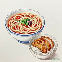 ピリ辛ちゃんぽんうどん ミニ味噌かつ丼セット