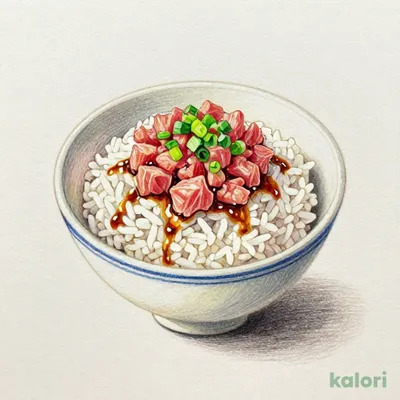 ミニまぐろたたき丼