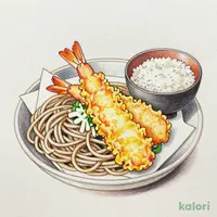 大海老天とろろそば　ミニ味噌かつ丼セット