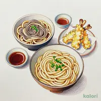 彩り二色麺御膳