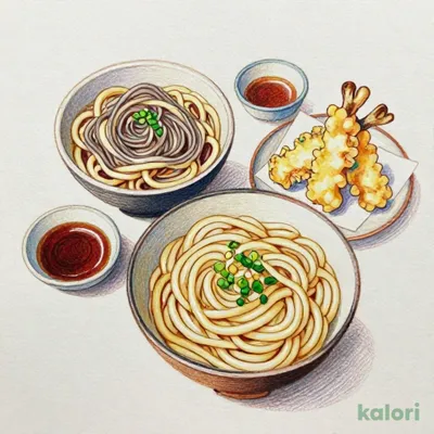 彩り二色麺御膳