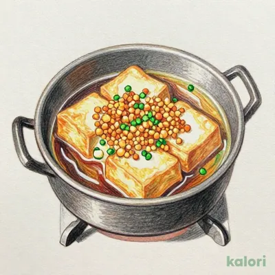 揚げ出し豆富のあられ鍋