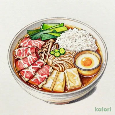 Sukiyaki Set Meal with Chawanmushi