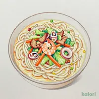 Chanpon Udon (Noodle Soup with Vegetables & Seafood)