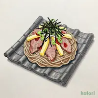 Kawara Soba (Tile-Grilled Soba Noodles)