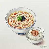 Seafood Chanpon Udon with Mini Minced Tuna Rice Bowl