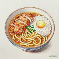 Full Course Set: Curry Udon and Pork Fillet Cutlet Bowl